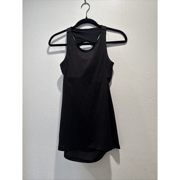 Athleta Sculptek Support Tank Top Womens Size XS Black Open Back Bra Gym Workout - Picture 1 of 7